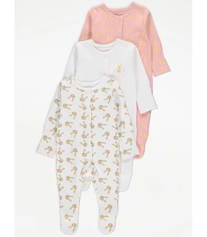 3pc Bunny Sleepsuit