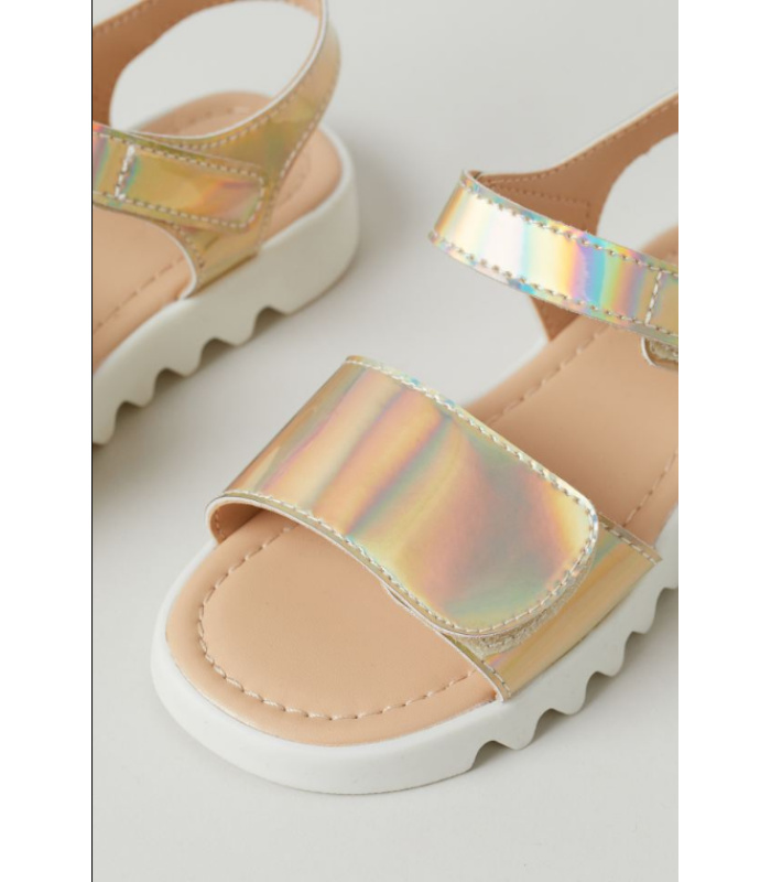Gold-coloured /Holographic Sandals - Image 2