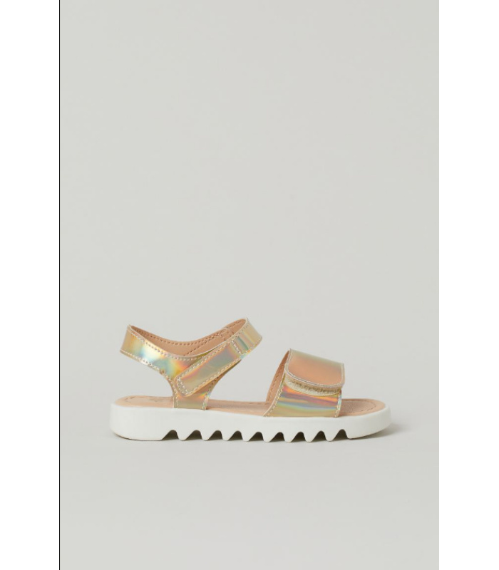 Gold-coloured /Holographic Sandals