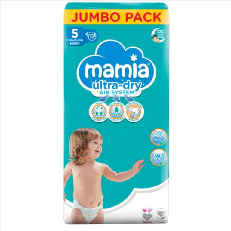 Mamia Ultra Dry Nappies Jumbo Pack - Sizes 4, 5 & 6 - Image 2