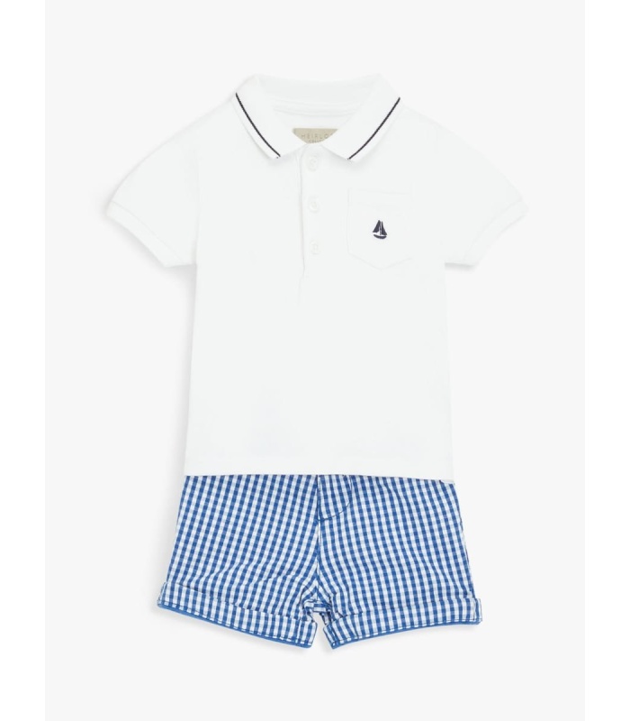 John Lewis Polo and Gingham Shorts - Image 2