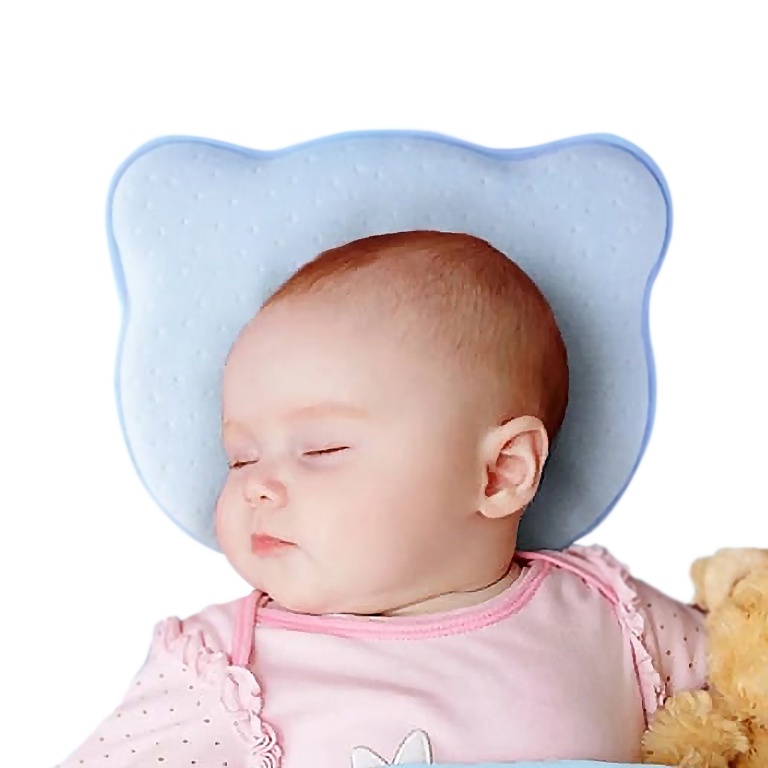 Baby Head Shaping Pillow - Blue - Image 4