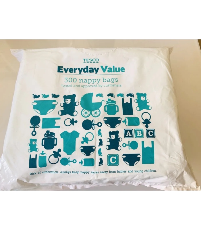 300pc Tesco Nappy Sacks