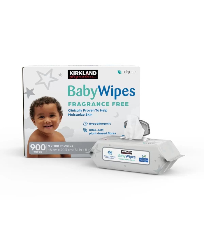 Kirkland Baby Wipes, 9 x 100 Pack