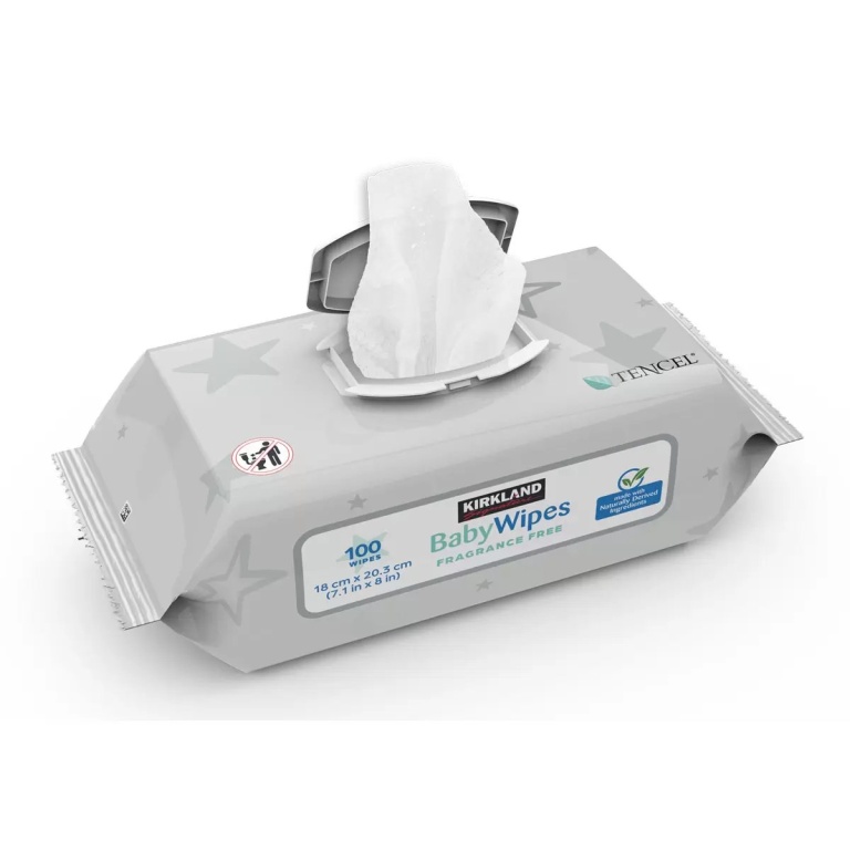 Kirkland Baby Wipes, 9 x 100 Pack - Image 3