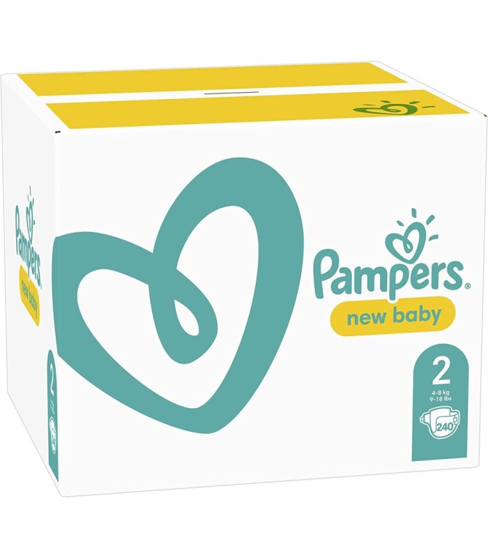 Pampers New Baby Monthly Pack Size 2 (4 - 8Kg) 240count