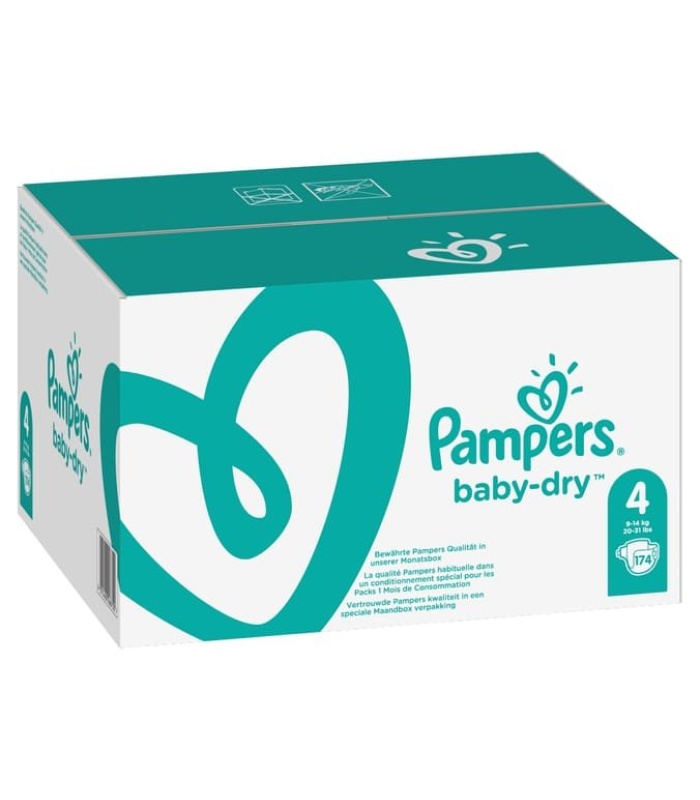 Pampers Baby Dry Monthly Pack Size 4 (9 - 14kg) 174count