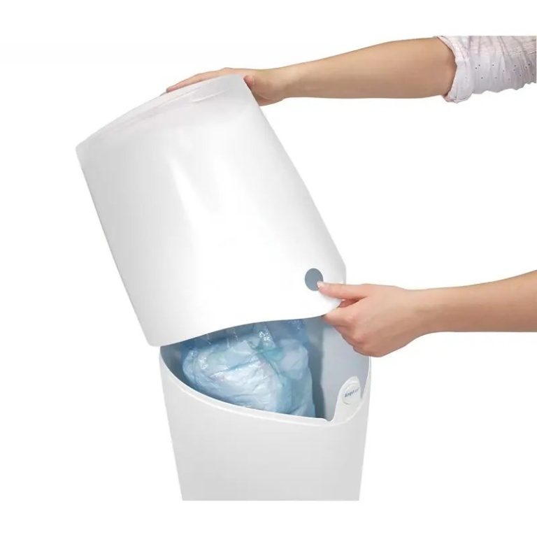 Angelcare Nappy Bin (Disposal System Odour Seal) with FREE Cassette - Image 7