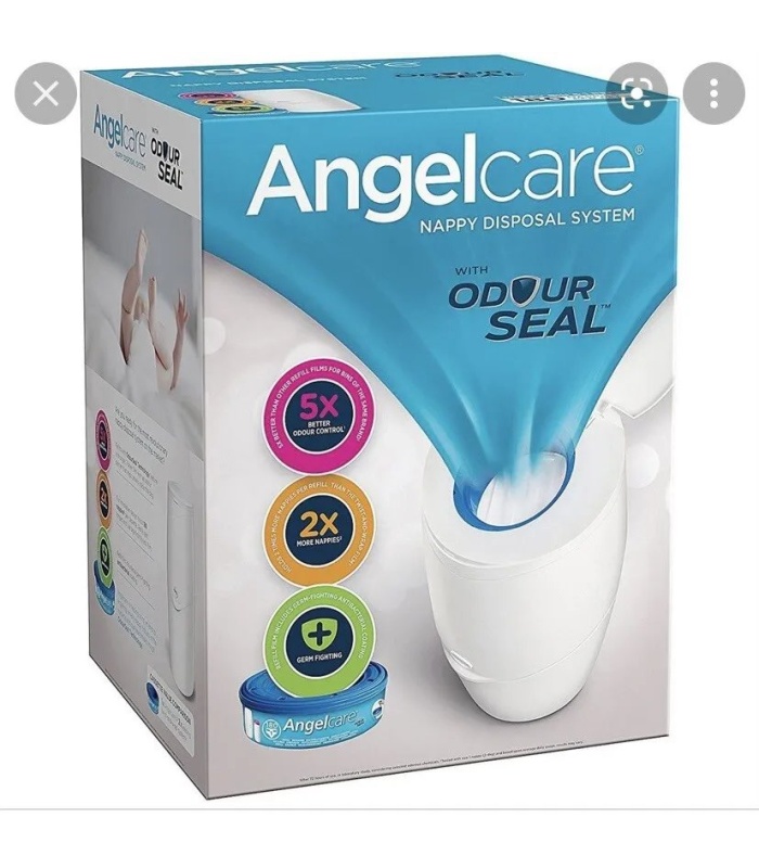 Angelcare Nappy Bin (Disposal System Odour Seal) with FREE Cassette - Image 2