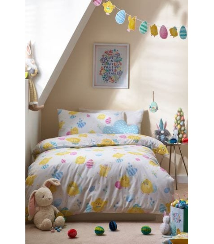 2Pc Yellow Chick Duvet Cover and Pillowcase Set - Image 3