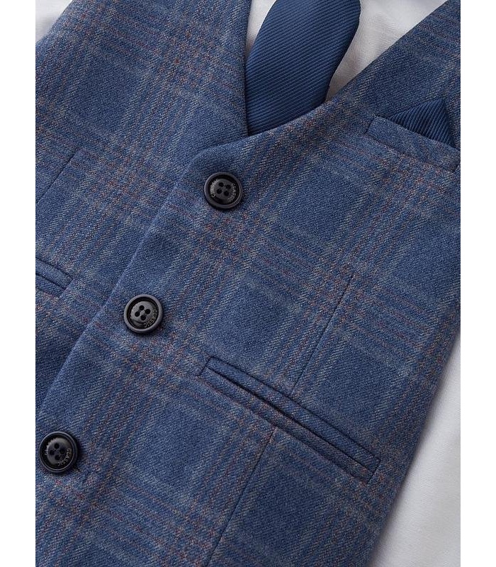 Eve and Milo 4Pc Check Trouser, Waistcoat and Shirt Suit - Image 5