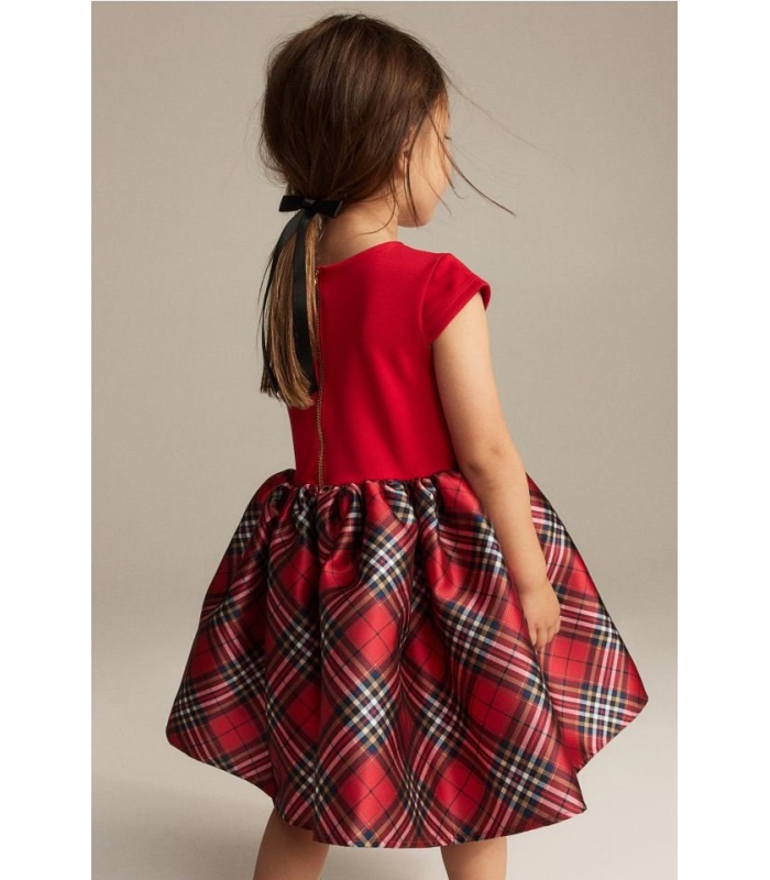 Red Flared Skirt Dress - Image 2