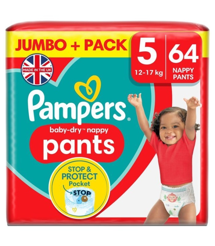Pampers Baby-Dry Nappy Pants Jumbo Packs