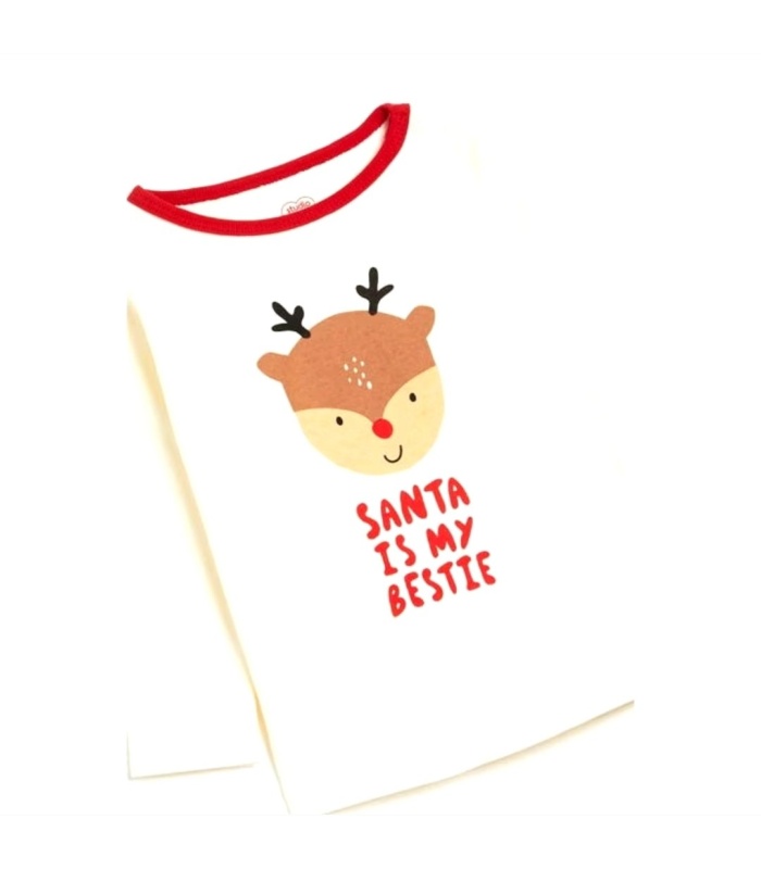 Santa is My Bestie - Unisex 4pc Christmas PJ's - Image 2