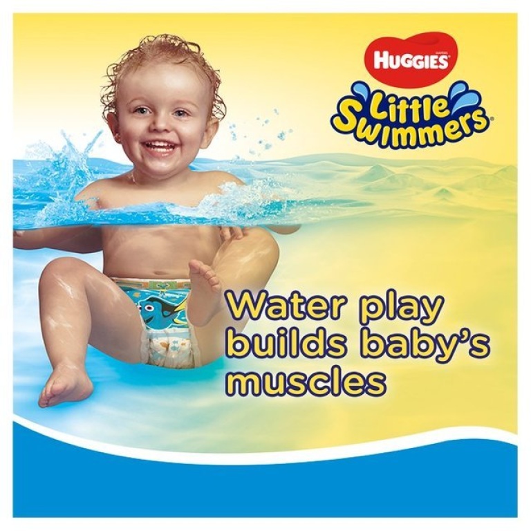 Huggies Little Swimmers Swim Nappies, Size 3-4 (7-15Kg) 12 per pack - Image 3