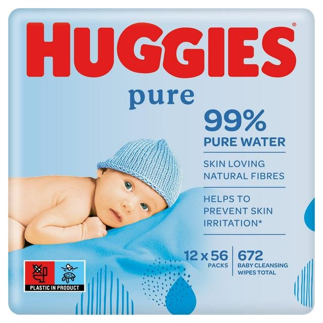 1000553655.jpg Huggies Pure Water 12 x 56 (672 wipes) - Image 1
