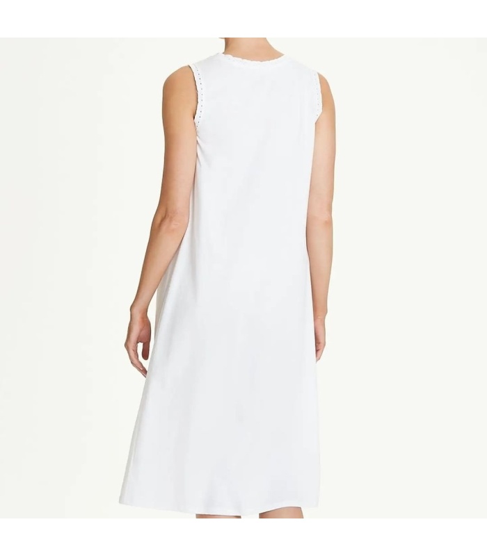 Cotton Night Dress - White - Image 2