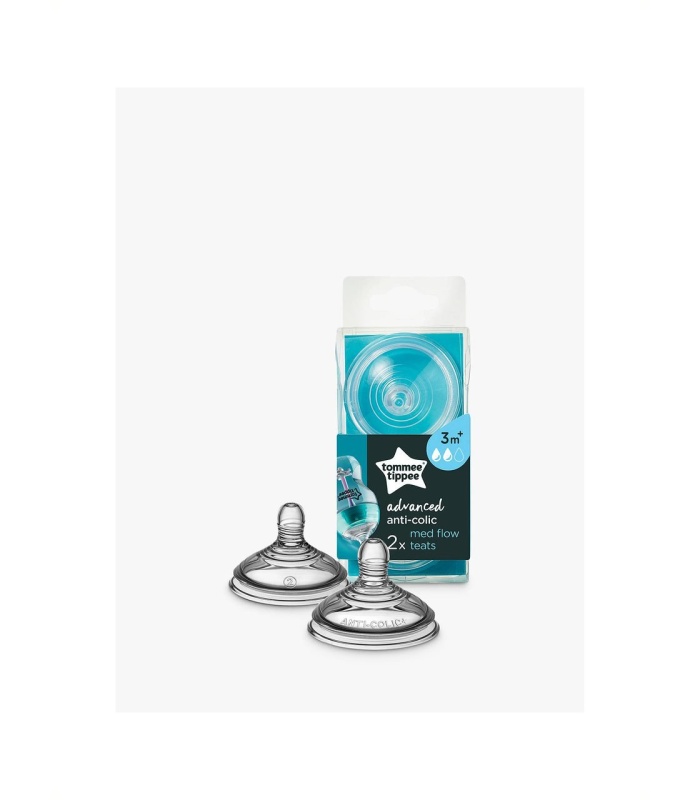 Tommee Tippee Advanced Anti-colic Medium Flow 2x Teats - 3m+
