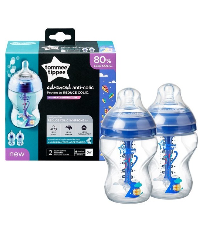 Tommee Tippee 2pc Advanced Anti-colic with Heat Sensing Tube 260ml
