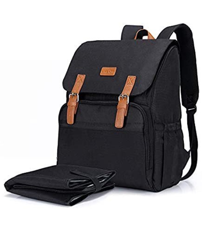 Black Unisex Diaper Bag