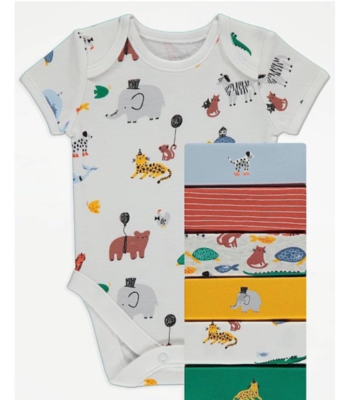 7Pk Short Sleeved Bodysuits