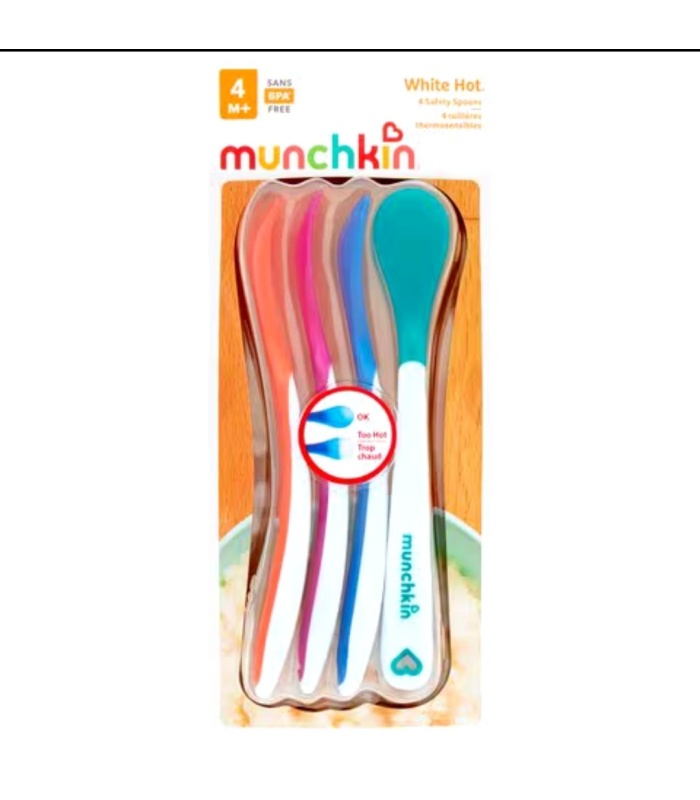 Munchkin White Hot Safety Spoons 4pc