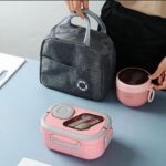 Lunch Box, Bag and Soup Cup with Cutlery Cutlery Set (Pink) - Image 2