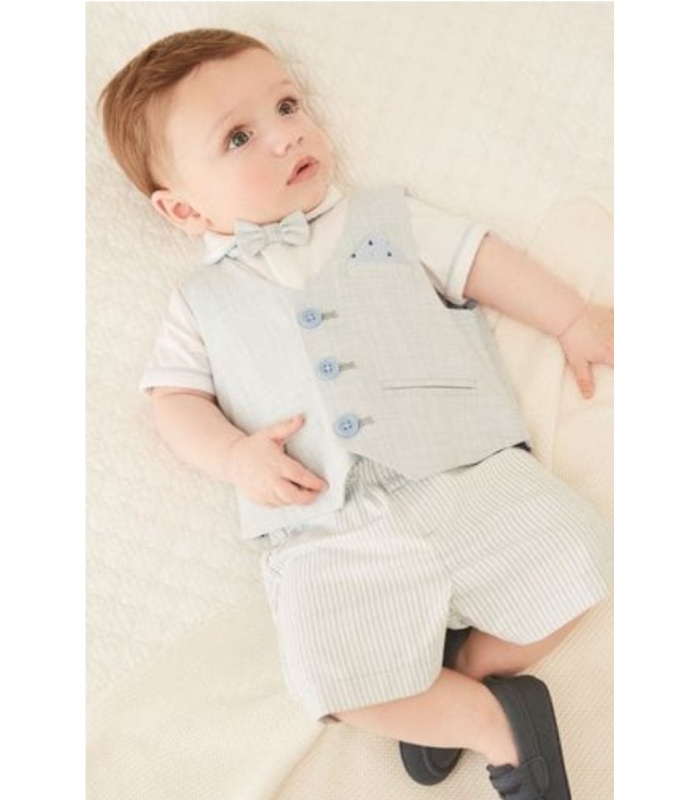 4pc Set (Waistcoat, Bow Tie, Short-Sleeved Shirt/Bodysuit and Shorts)