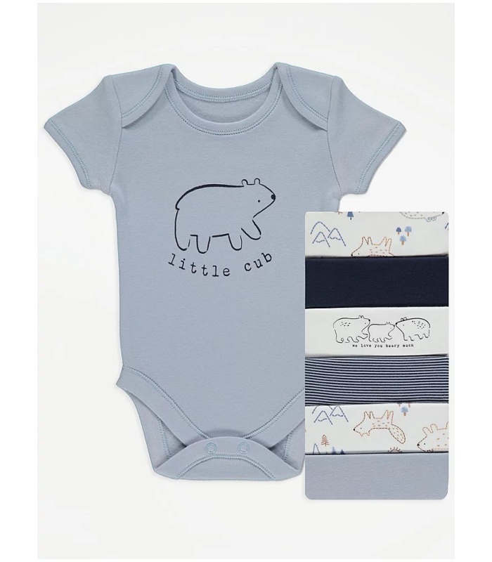 George 7pc Short-sleeved Bodysuits