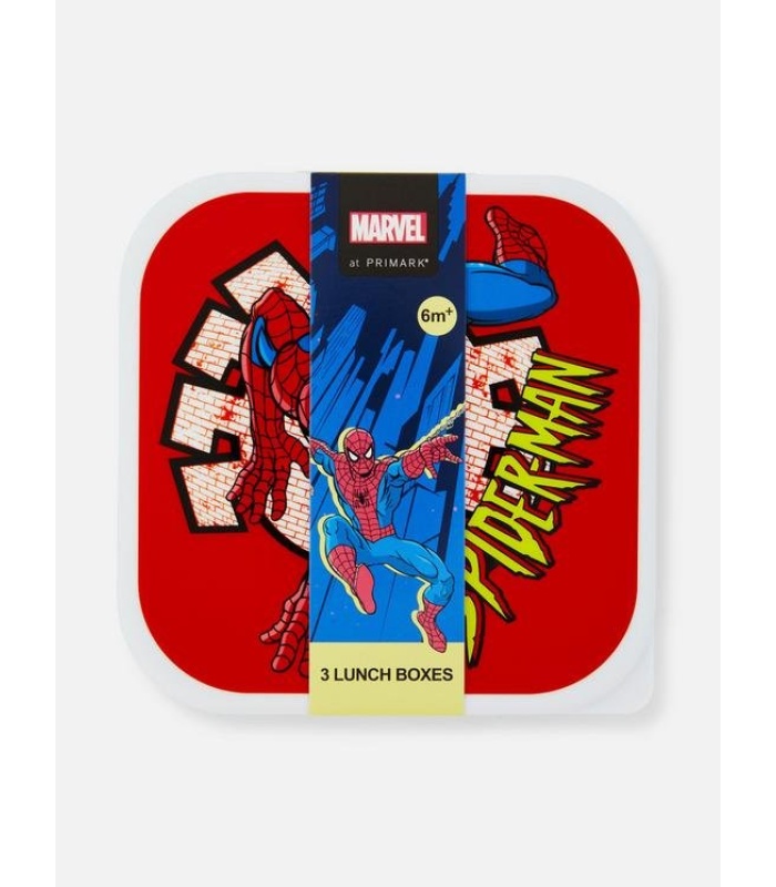 3Pk Stackable Spiderman Lunchboxes
