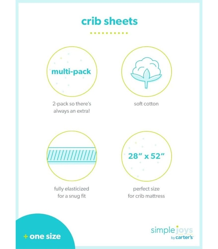Carter's 2 Pack Fitted Sheets  (Pack of 2) - Image 5