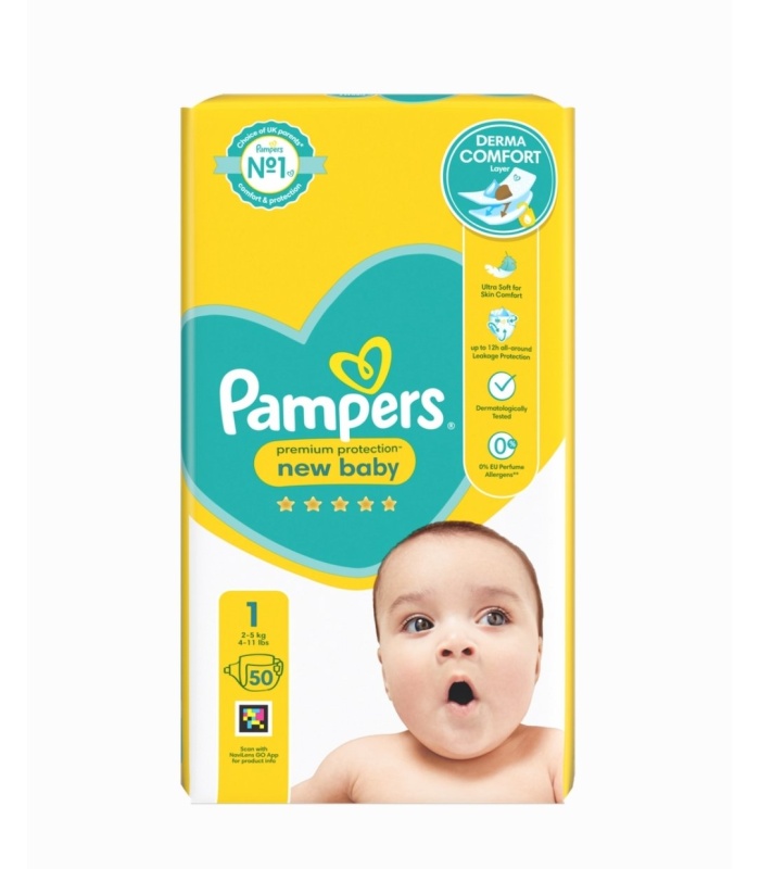 Pampers New Baby Size 1 50pc (2 - 5Kg)