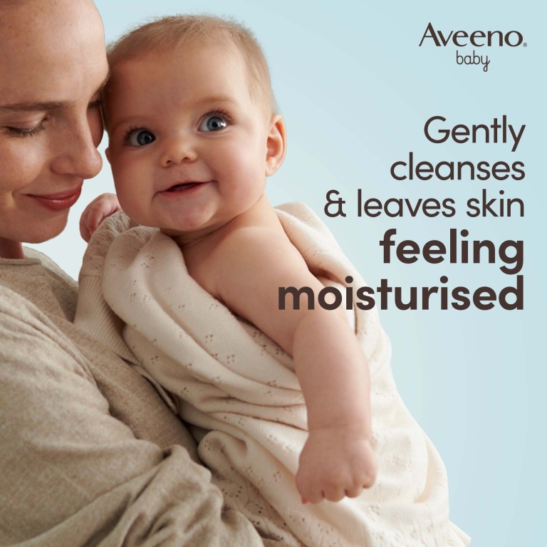 Aveeno Baby Daily Care Gentle Bath & Wash 400ml (Prebiotic Oatmeal & Chamomile) - Image 5