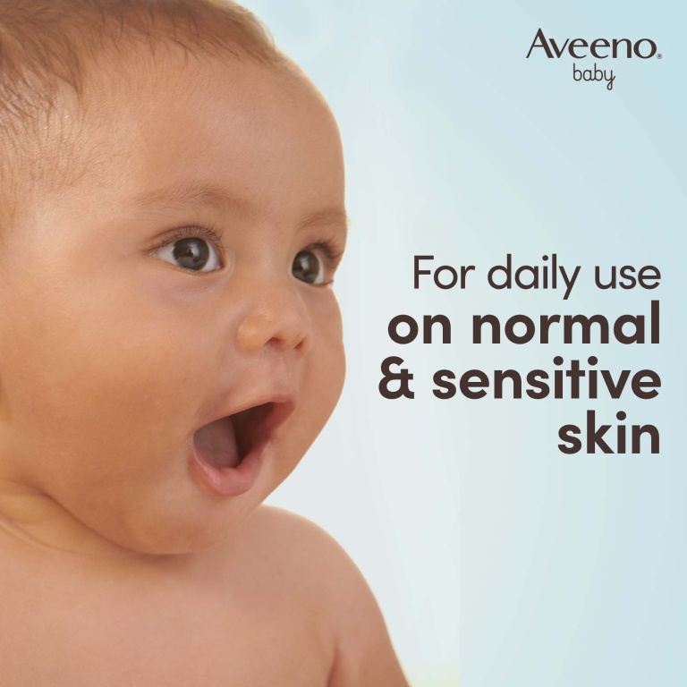 Aveeno Baby Daily Care Gentle Bath & Wash 400ml (Prebiotic Oatmeal & Chamomile) - Image 3
