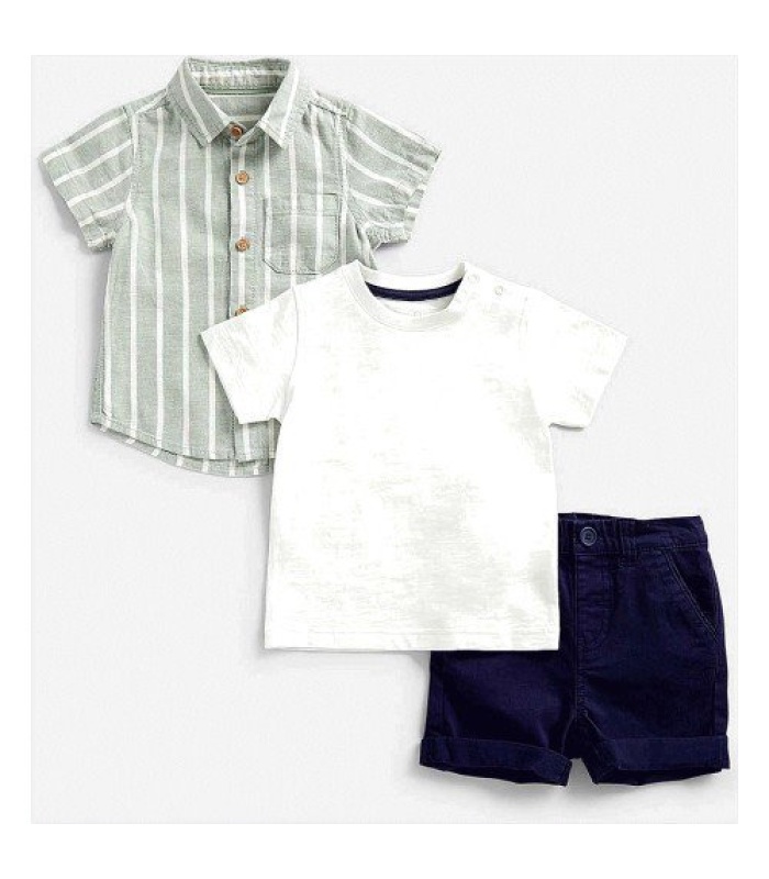 Shirt, T-shirt and Shorts Set