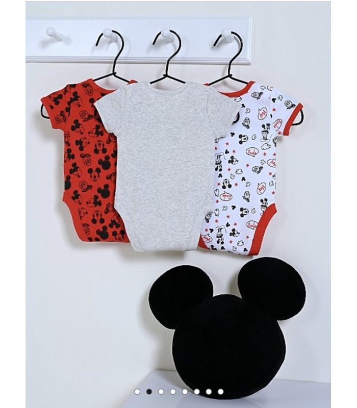7pc Mickey Mouse Short- Sleeved Bodysuit - Image 2