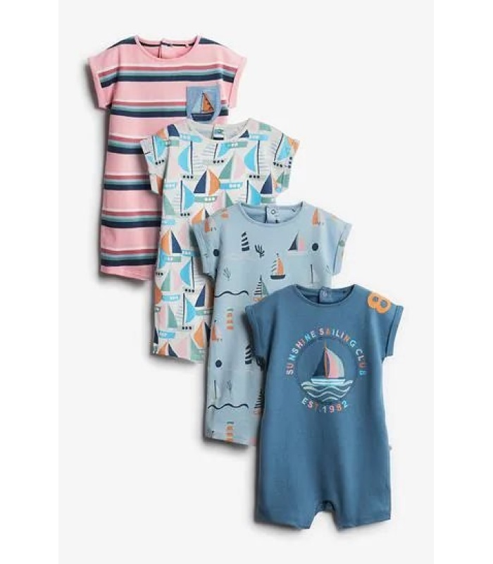 Boys 4pc Rompers