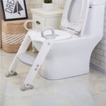 Babylo Toilet Training Seat with Step Grey & White
