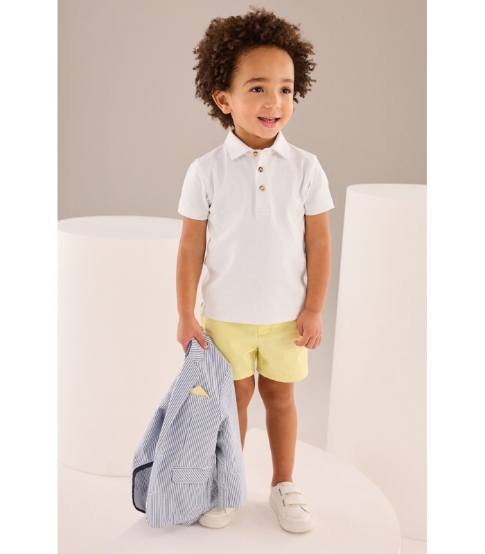 Next Smart Casual 3pc Set (Stripe Blazer, Polo Shirt & Shorts) - Image 3