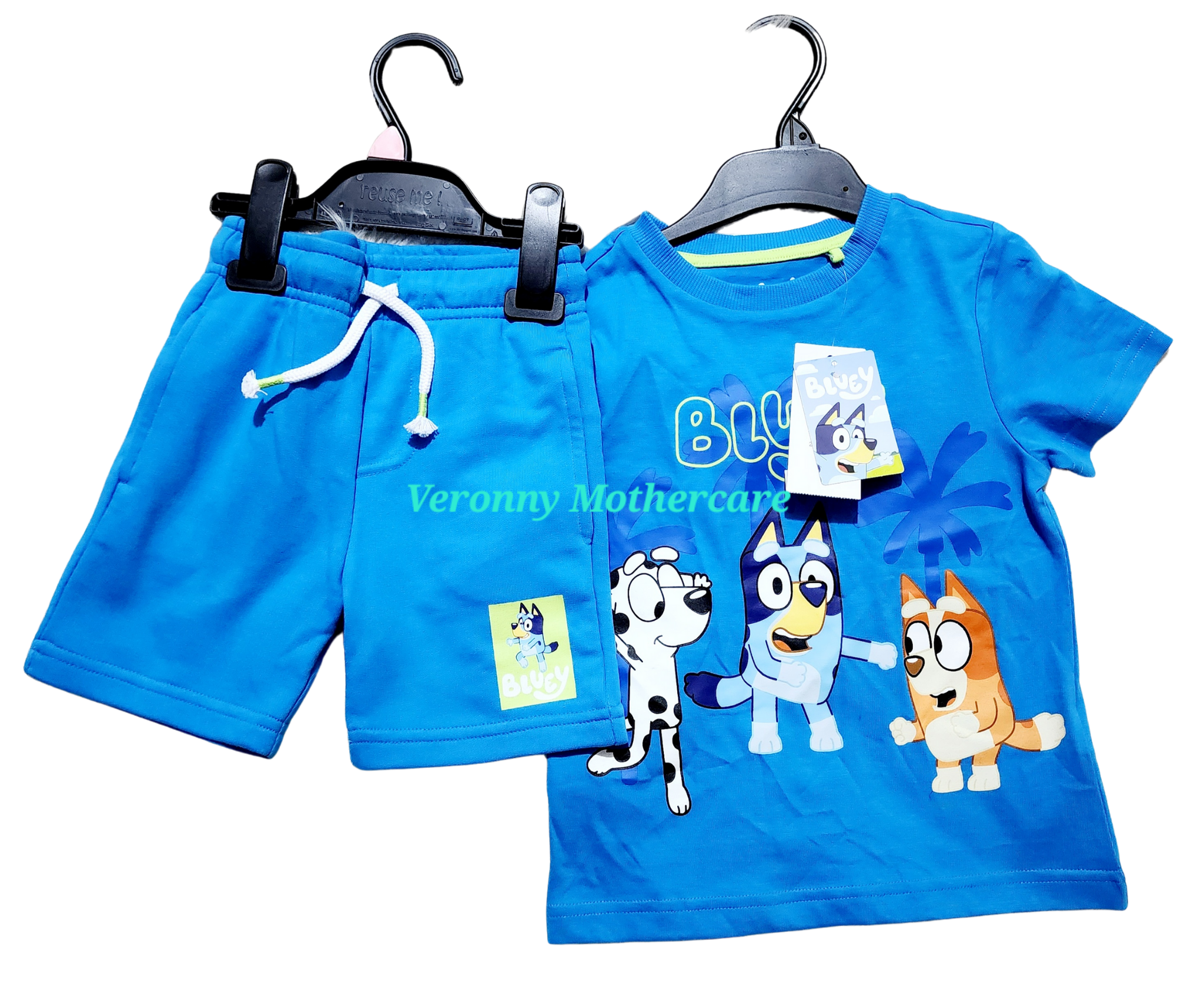 1000329684-1.png 2Pc Bluey Shorts and T-Shirt - Image 1