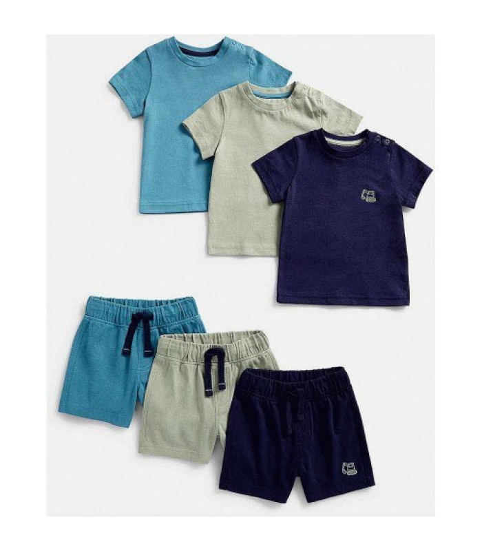 6Pc Boys Shorts and T-Shirt
