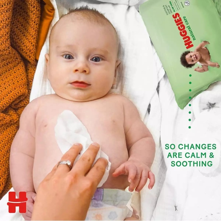 Huggies Natural Care Wipes 4 x 56 - Image 6
