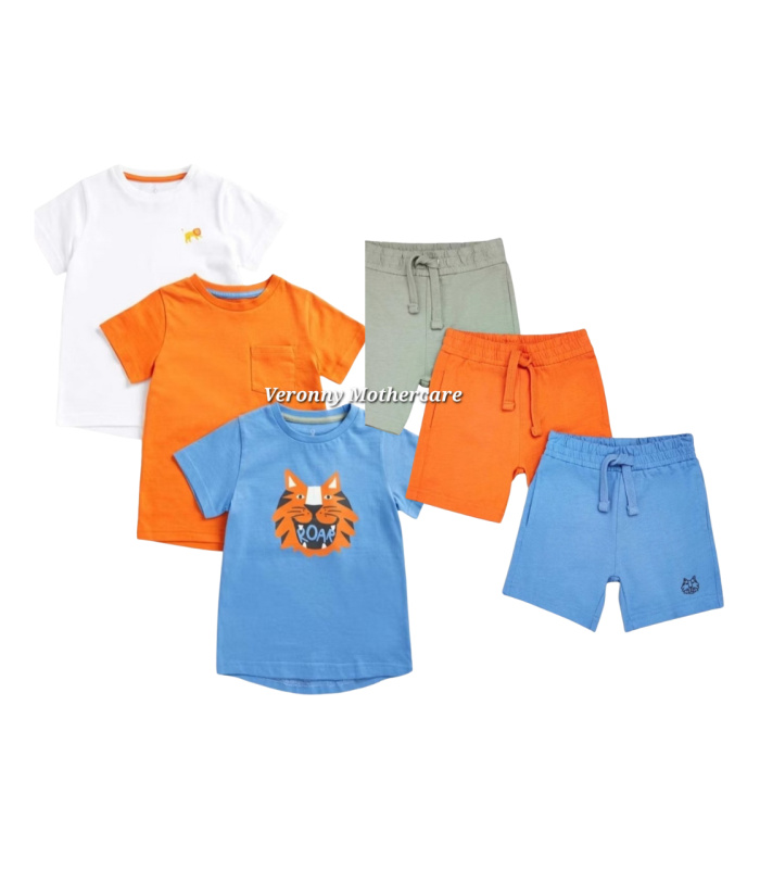 Boys 6pc Roar Shirts and Shorts
