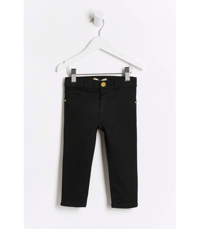 River Island Dark Black Mini Girls Skinny Jeans