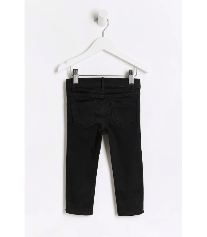 River Island Dark Black Mini Girls Skinny Jeans - Image 2