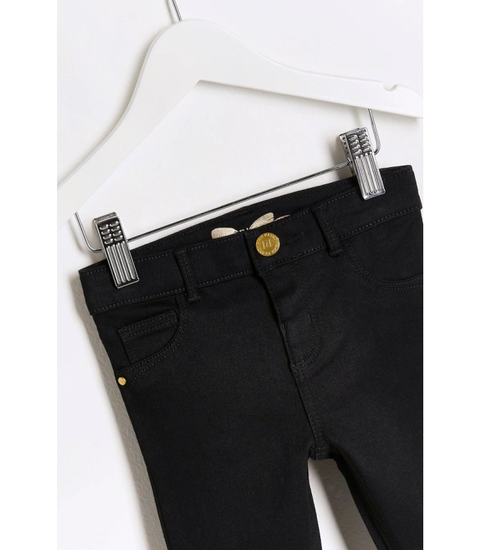 River Island Dark Black Mini Girls Skinny Jeans - Image 3