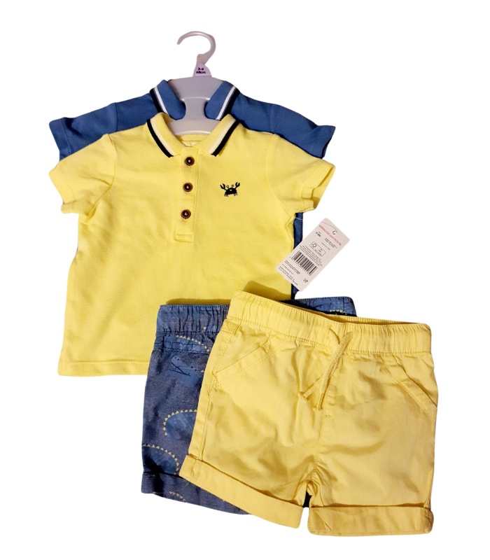 4pc Polo Shirts and Shorts