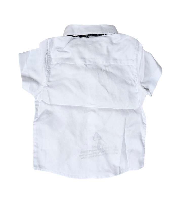 2pc Short-Sleeve Shirt with Bow Tie - Image 2