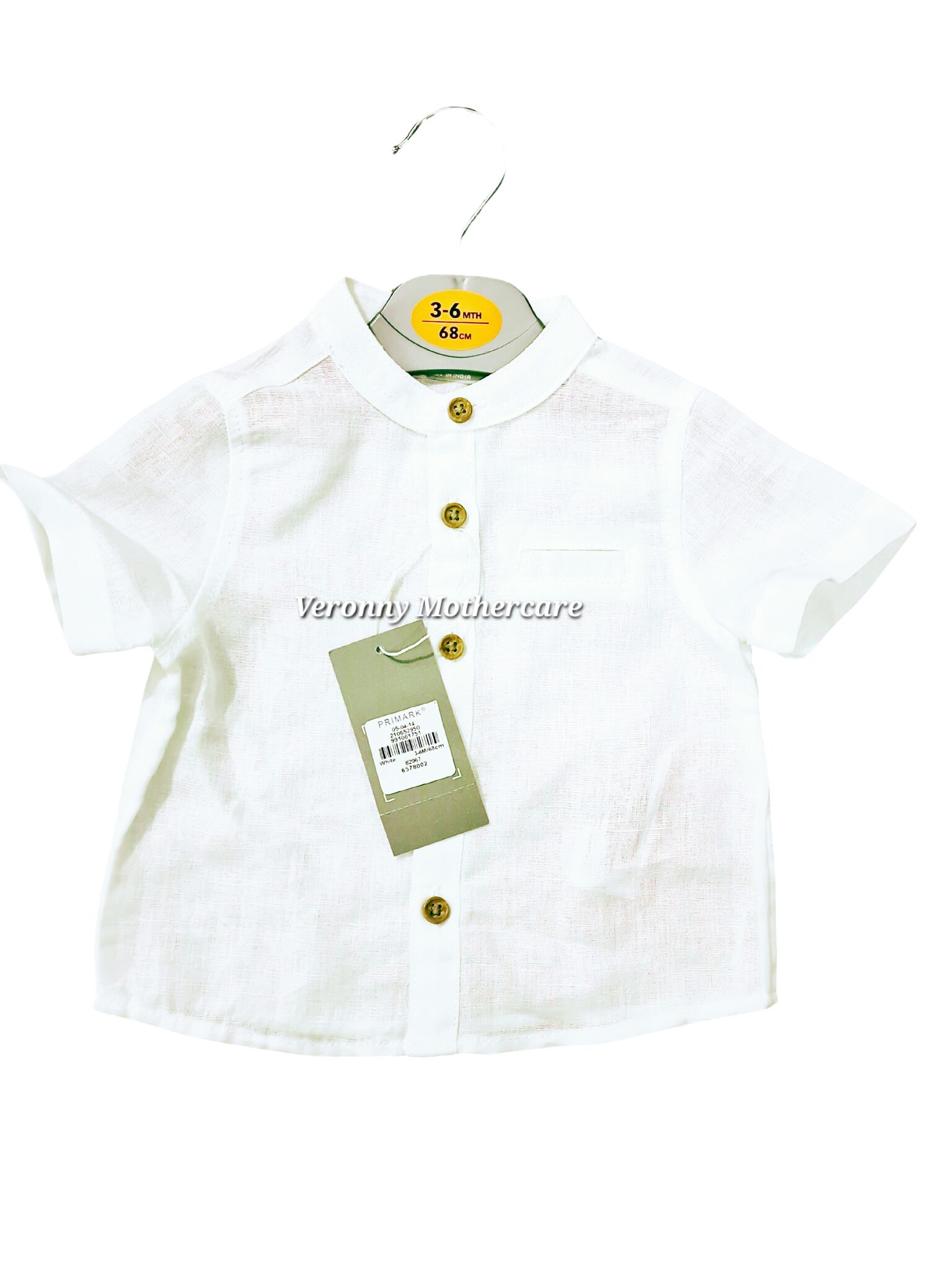 2025/01/20250128_233906_0000-1.jpg White Linen Granpa Short-sleeved Shirt - Image 1