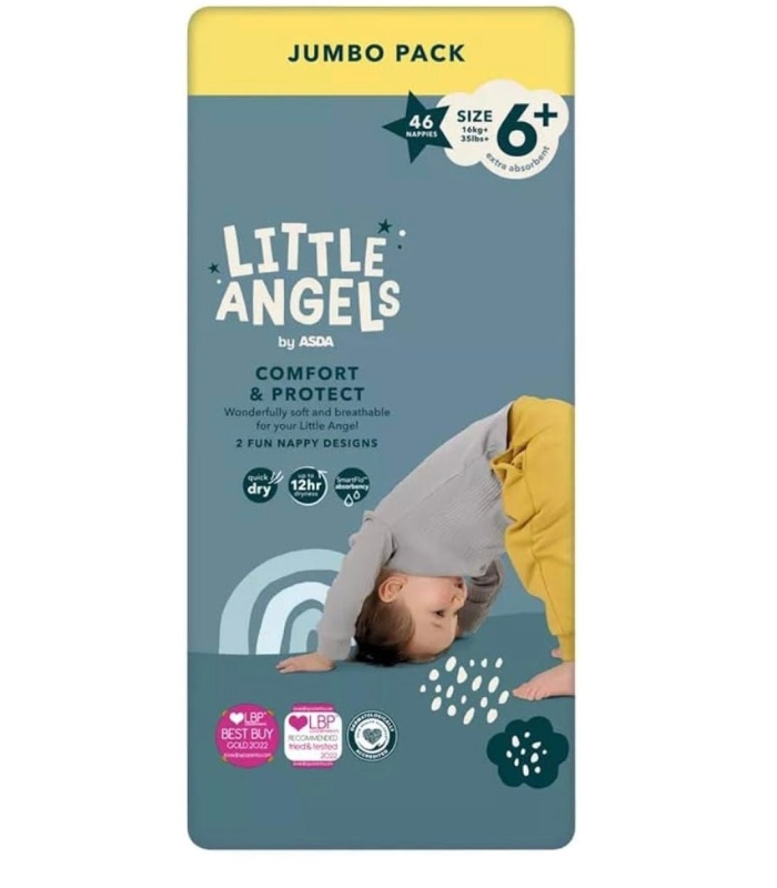 Little Angels Comfort & Protect Nappies Jumbo Sizes 3 to 7 - Image 8
